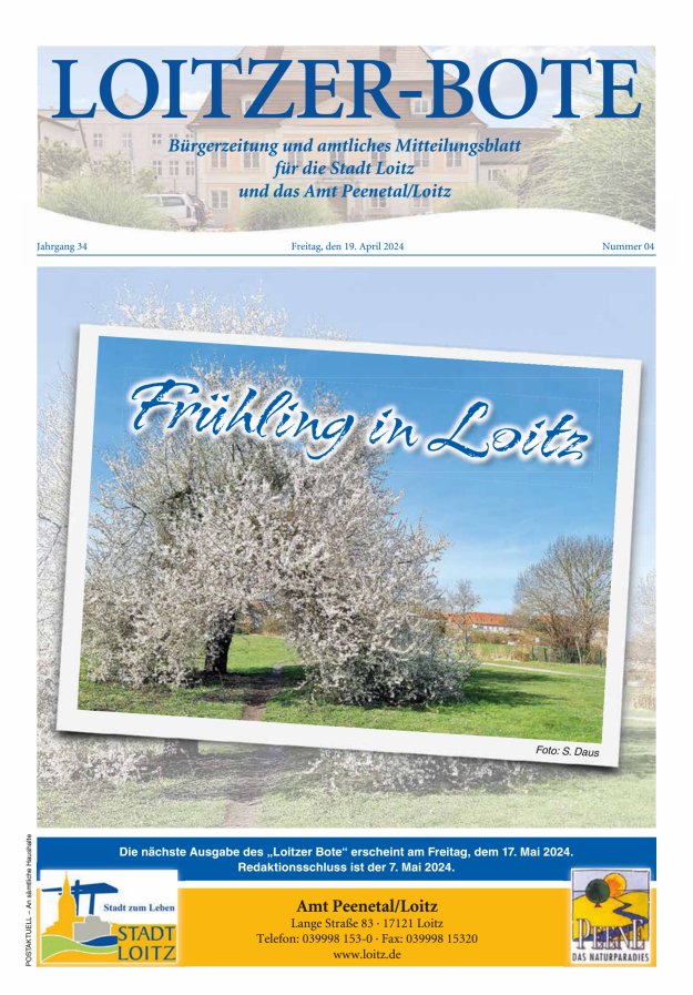 Loitzer Bote Titelblatt 04/2024