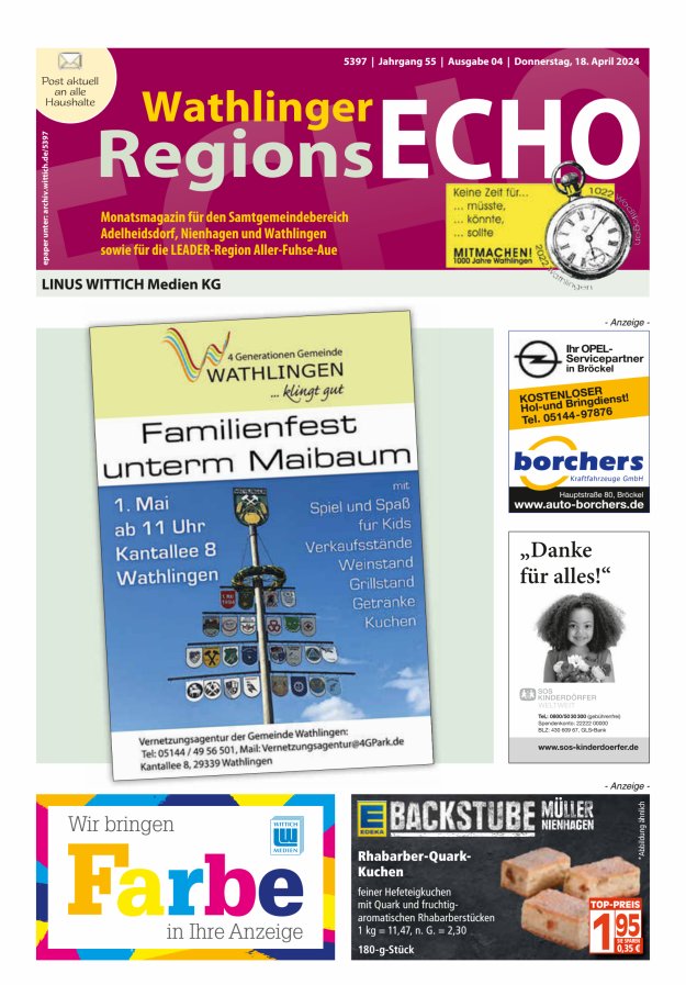 Wathlinger RegionsEcho Titelblatt 04/2024