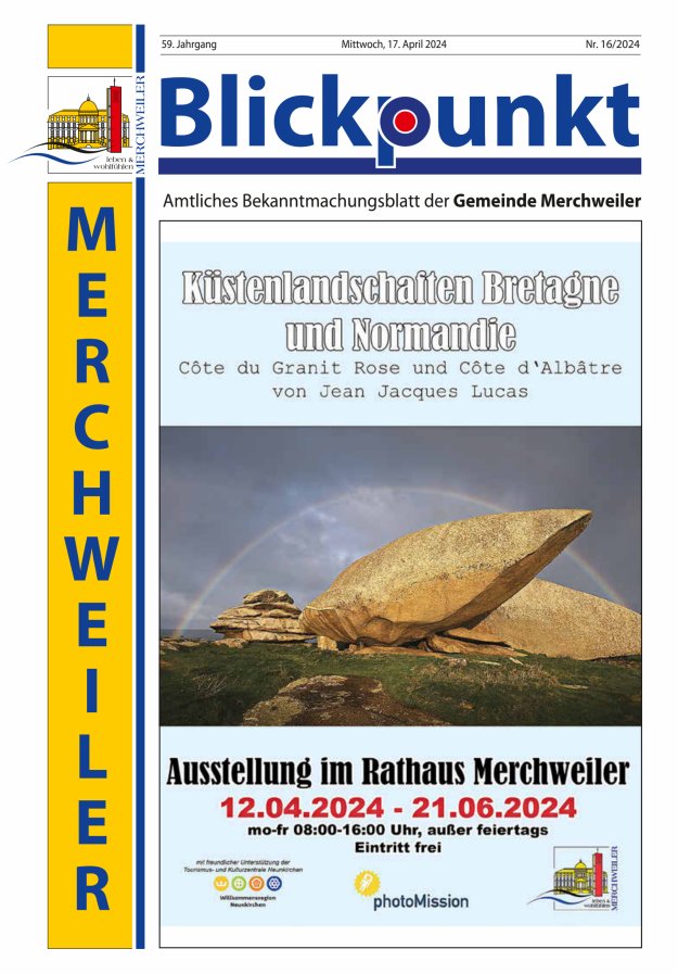 Blickpunkt Merchweiler Titelblatt 16/2024