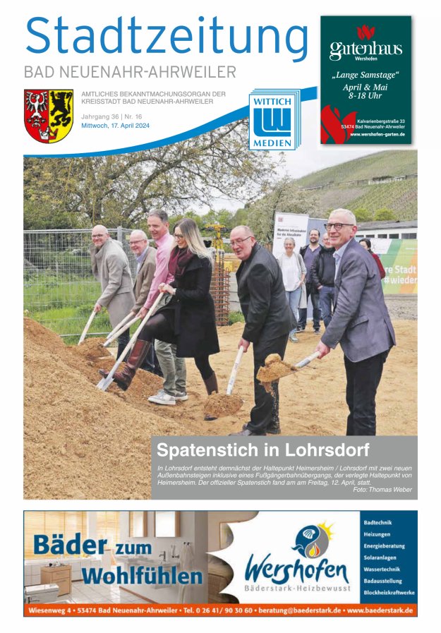 Stadtzeitung Bad Neuenahr-Ahrweiler Titelblatt 16/2024