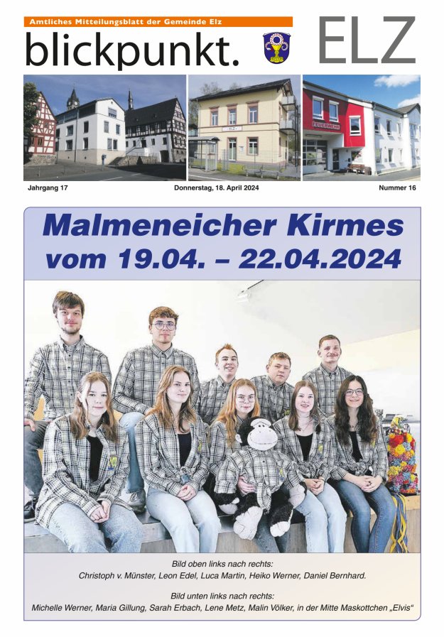 Blickpunkt Elz Titelblatt 16/2024
