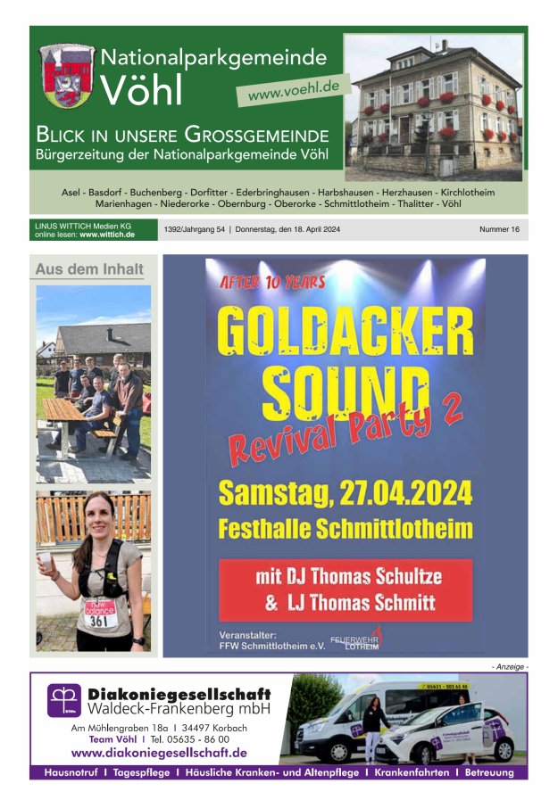 Blick in unsere Grossgemeinde Titelblatt 16/2024