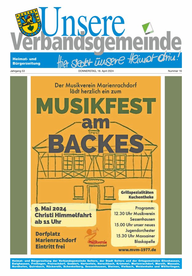 Unsere Verbandsgemeinde Selters Ww Titelblatt 16/2024