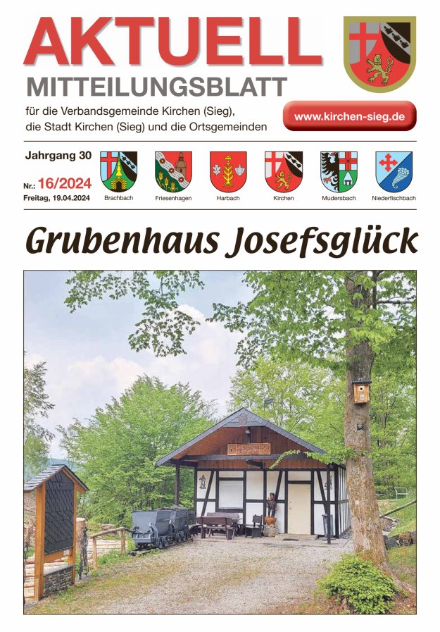 Aktuell - Mitteilungsblatt für die VG Kirchen (Sieg) Titelblatt 16/2024