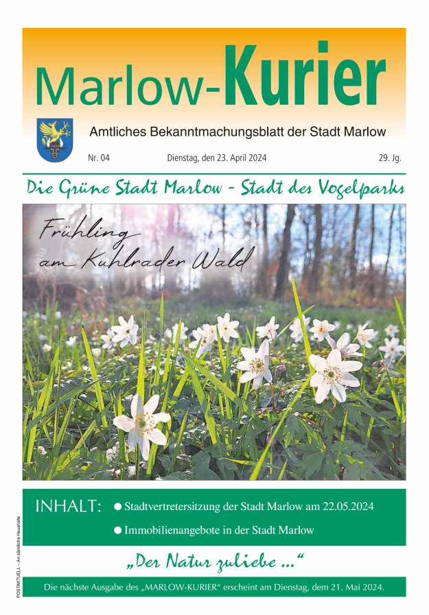 Marlow-Kurier Titelblatt 04/2024