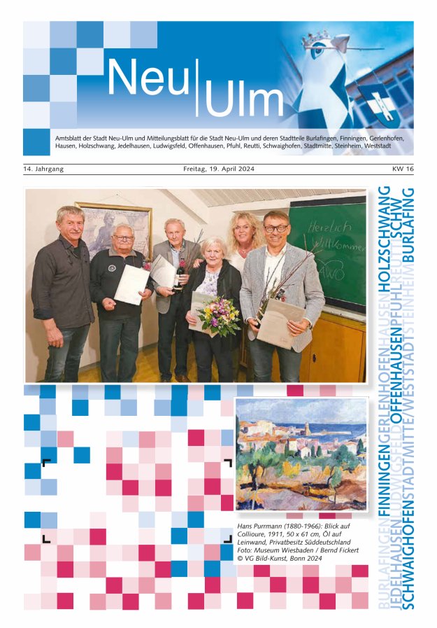 Amtsblatt der Stadt Neu-Ulm und Mitteilungsblatt für die Stadt Neu-Ulm Titelblatt 16/2024