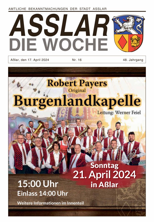 Asslar - Die Woche Titelblatt 16/2024