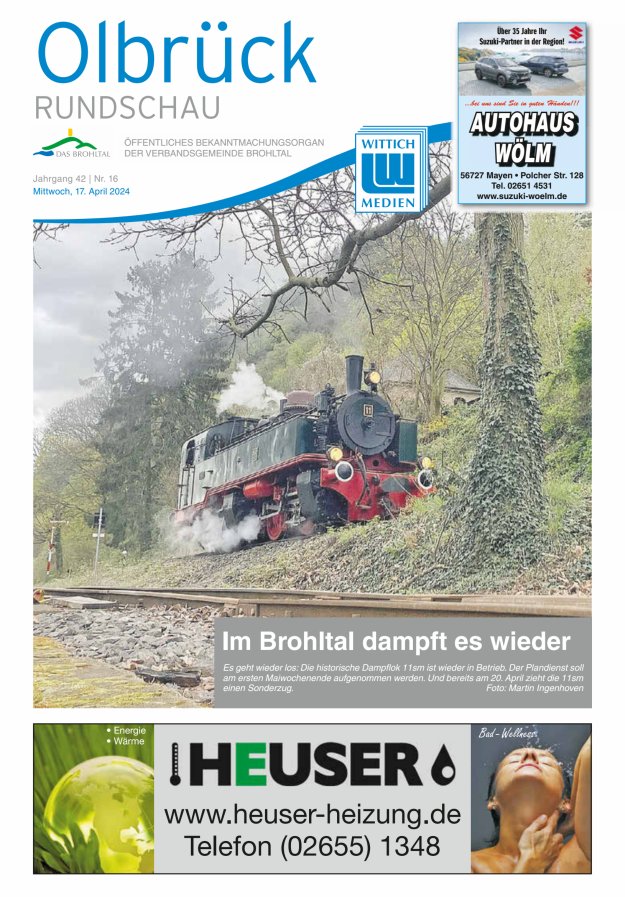 Olbrück Rundschau Titelblatt 16/2024