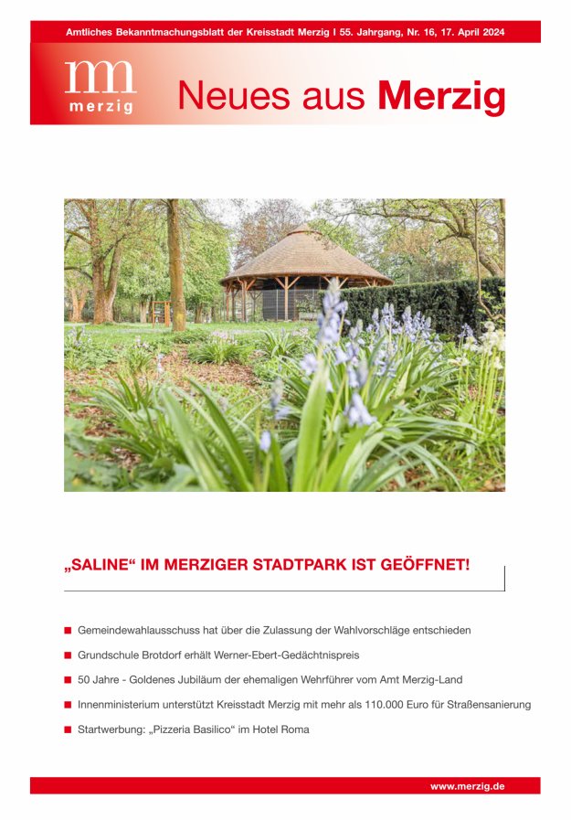 Neues aus Merzig Titelblatt 16/2024