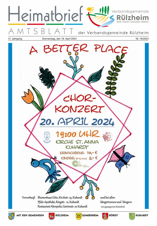 Heimatbrief VG Rülzheim Titelblatt 16/2024