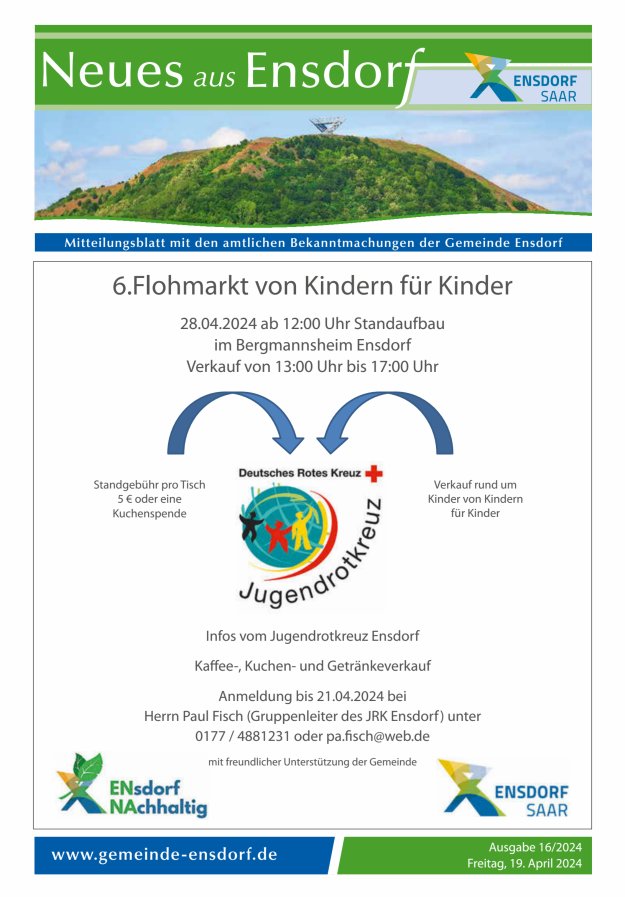 Neues aus Ensdorf Titelblatt 16/2024