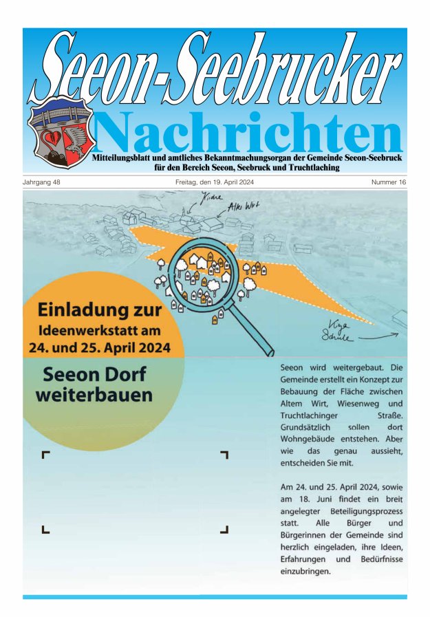 Seeon-Seebrucker Nachrichten Titelblatt 16/2024