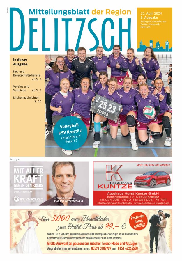 Mitteilungsblatt der Region Delitzsch Titelblatt 08/2024