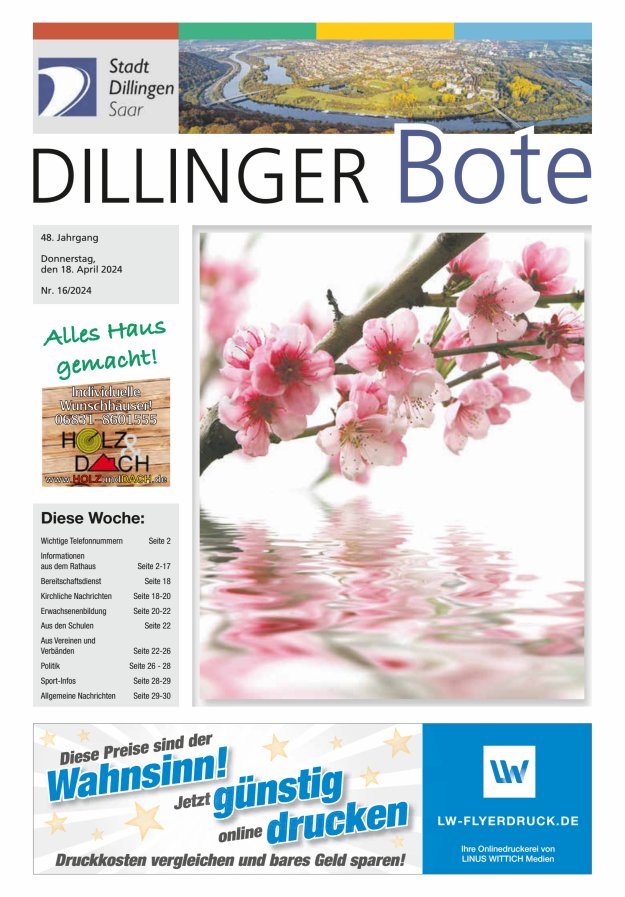 Dillinger Bote Titelblatt 16/2024
