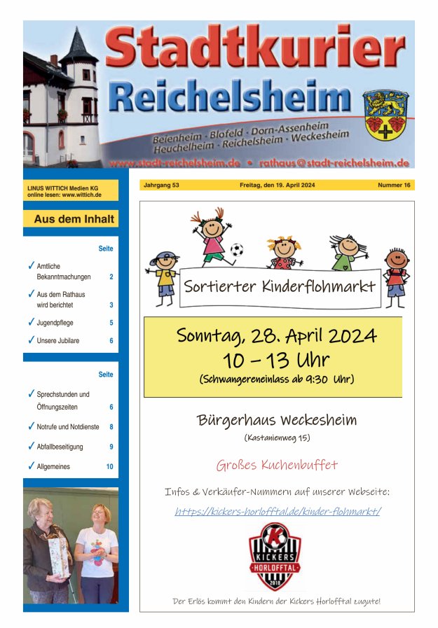 Stadtkurier Reichelsheim Titelblatt 16/2024