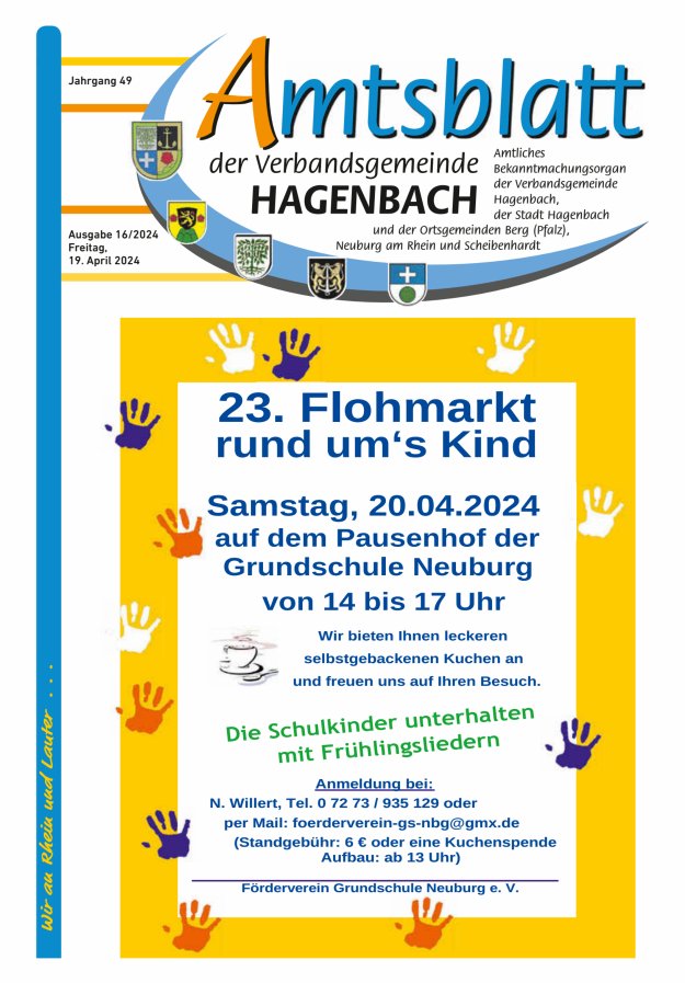 Amtsblatt der VG Hagenbach Titelblatt 16/2024