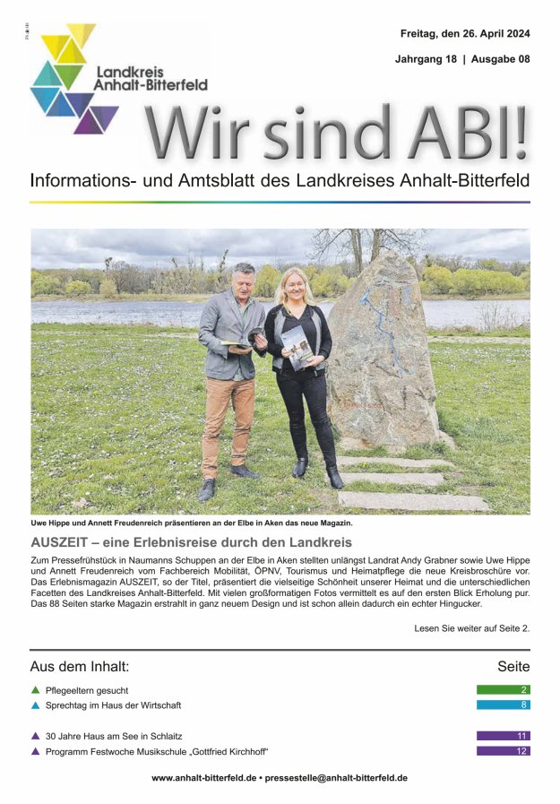 Informations- und Amtsblatt des LK Anhalt-Bitterfeld Titelblatt 08/2024