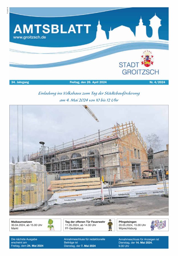 Amtsblatt Stadt Groitzsch Titelblatt 04/2024
