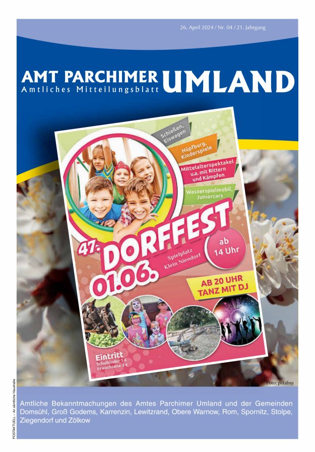 Amt Parchimer Umland Titelblatt 04/2024