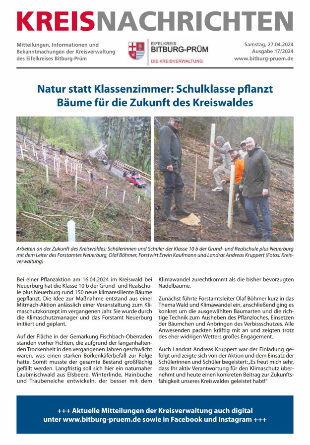 Kreis Bitburg-Prüm Titelblatt 17/2024