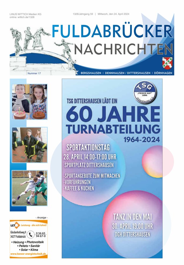 Fuldabrücker Nachrichten Titelblatt 17/2024