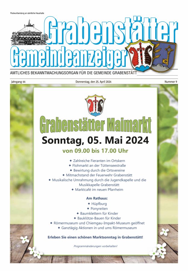 Grabenstätter Gemeindeanzeiger Titelblatt 09/2024