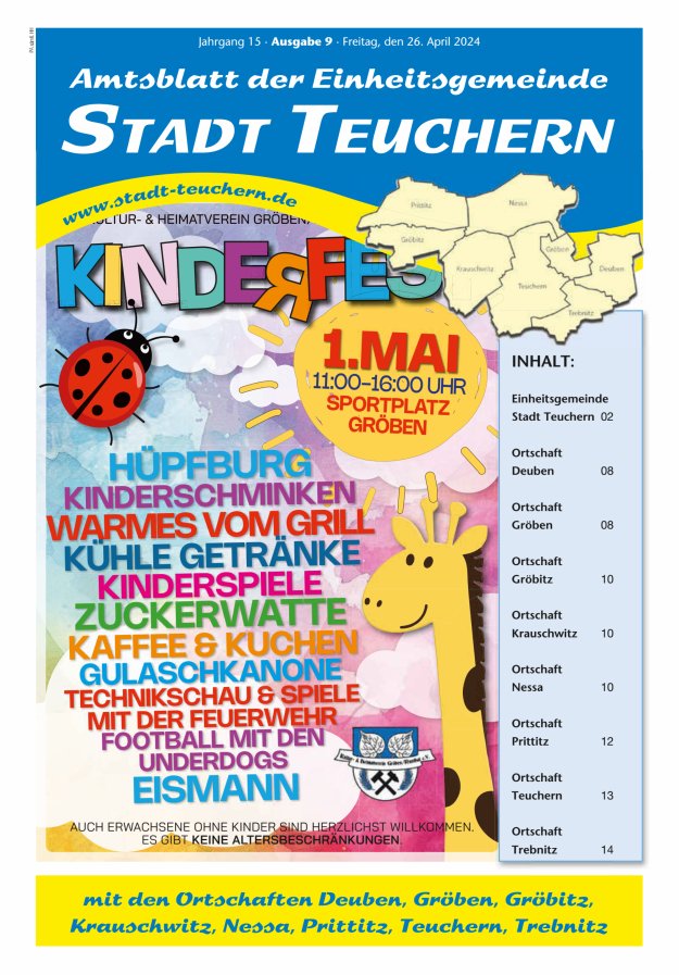 Amtsblatt der Einheitsgemeinde Stadt Teuchern Titelblatt 09/2024