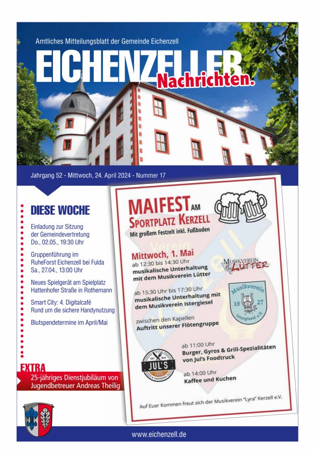 Amtliches Mitteilungsblatt der Gemeinde Eichenzell Titelblatt 17/2024
