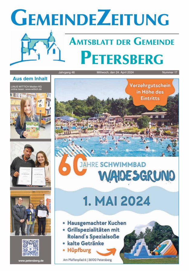 Amtsblatt Blickpunkt Petersberg Titelblatt 17/2024