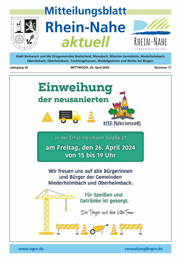 Rhein-Nahe aktuell Titelblatt 17/2024