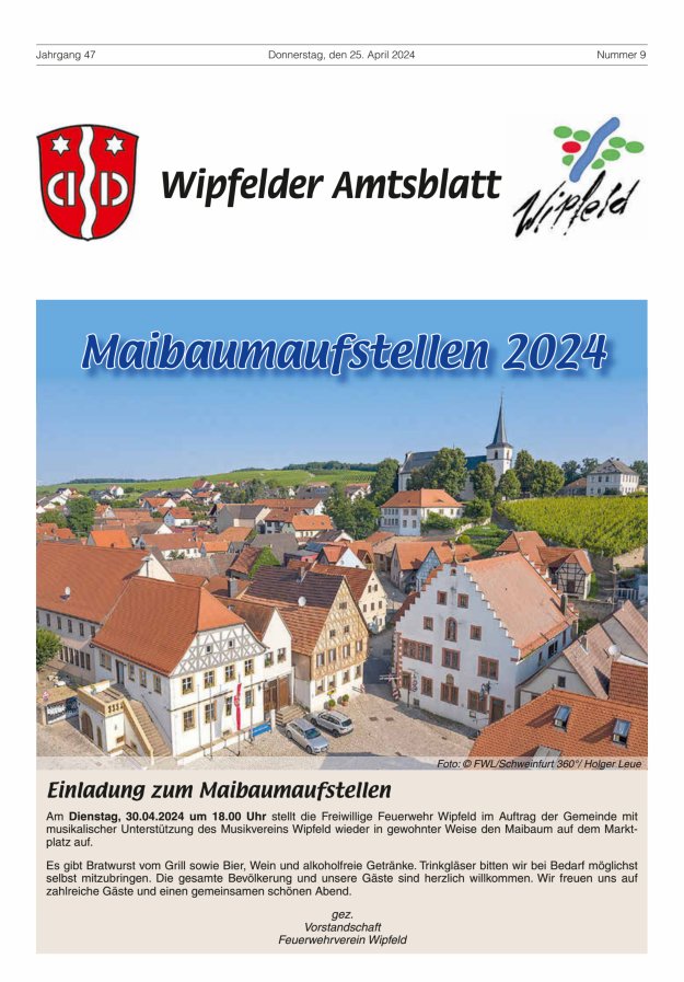 Wipfelder Amtsblatt Titelblatt 09/2024