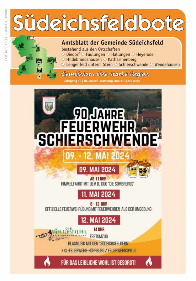 Amtsblatt der Gemeinde Südeichsfeld Titelblatt 05/2024