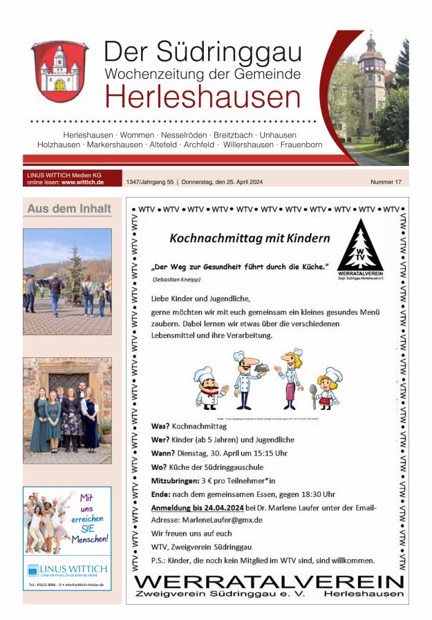 Der Südringgau Titelblatt 17/2024