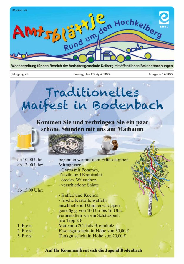 Amtsblättje - Rund um den Hochkelberg Titelblatt 17/2024