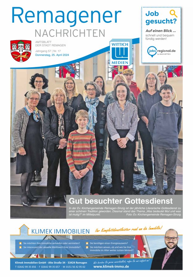 Remagener Nachrichten Titelblatt 17/2024