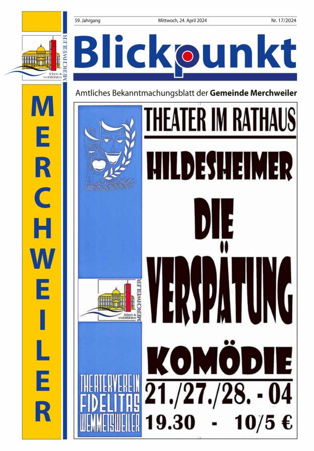 Blickpunkt Merchweiler Titelblatt 17/2024