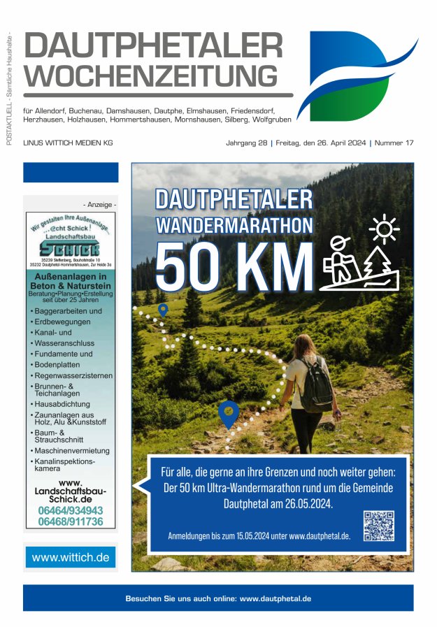 Dautphetaler Wochenzeitung Titelblatt 17/2024