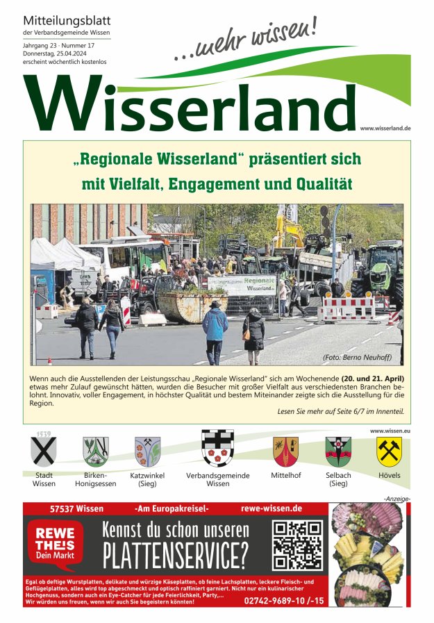 Mitteilungsblatt Wissen - Wisserland...mehr wissen! Titelblatt 17/2024