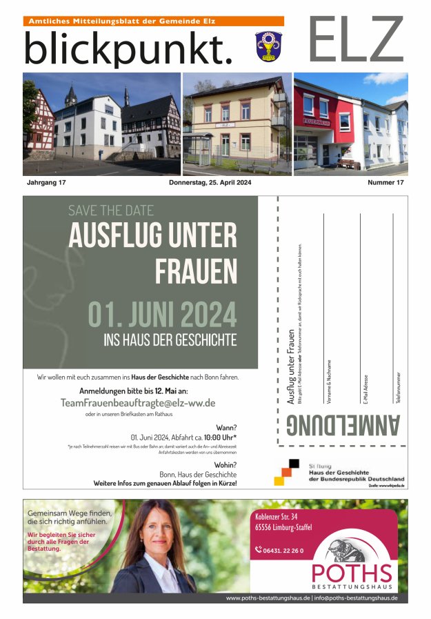 Blickpunkt Elz Titelblatt 17/2024