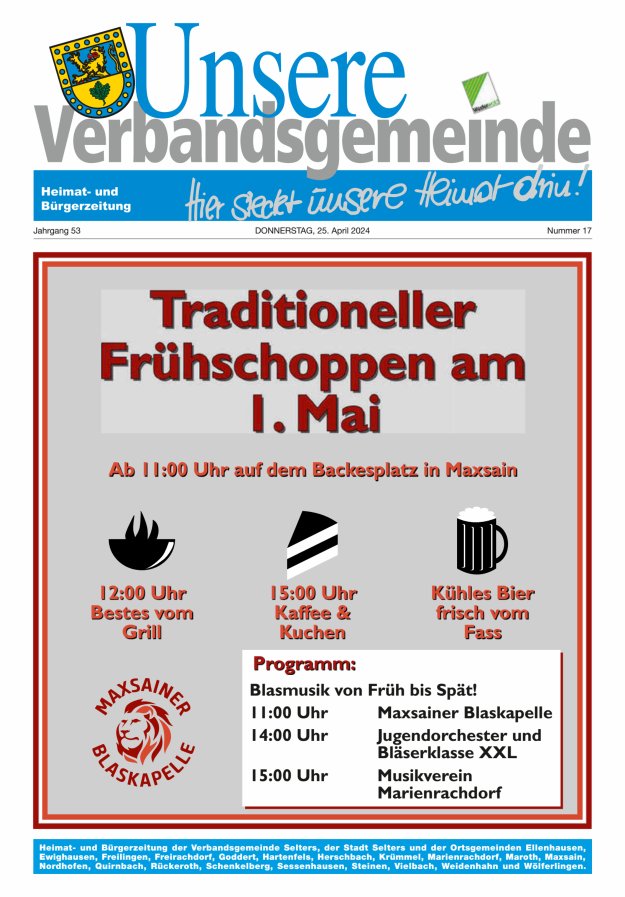 Unsere Verbandsgemeinde Selters Ww Titelblatt 17/2024