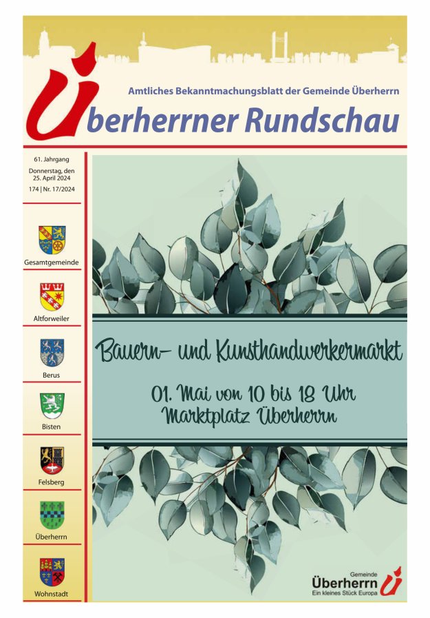 Überherrner Rundschau Titelblatt 17/2024