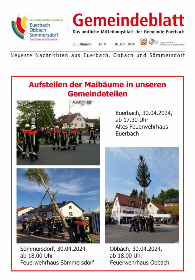 Gemeindeblatt der Gemeinde Euerbach Titelblatt 09/2024