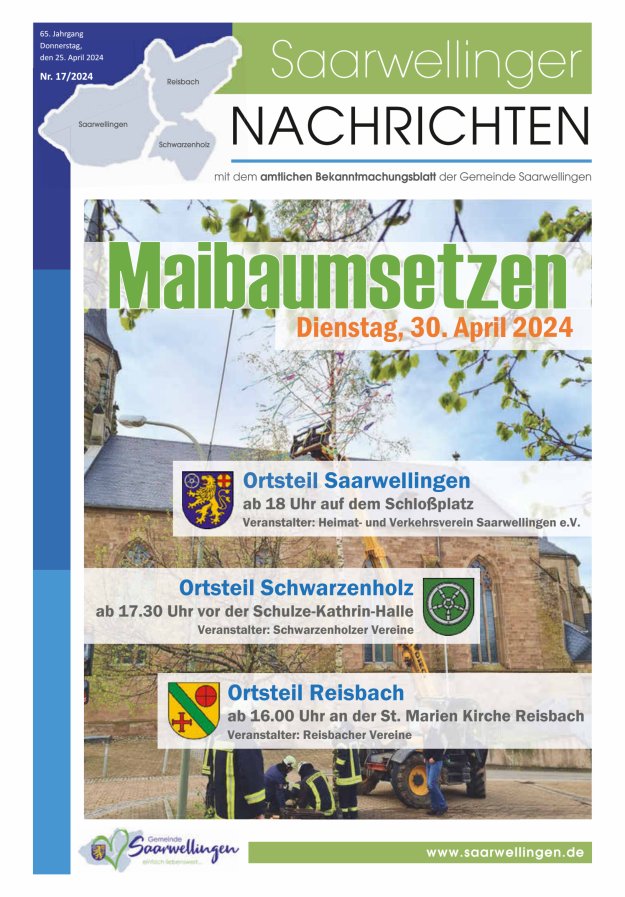 Saarwellinger Nachrichten Titelblatt 17/2024