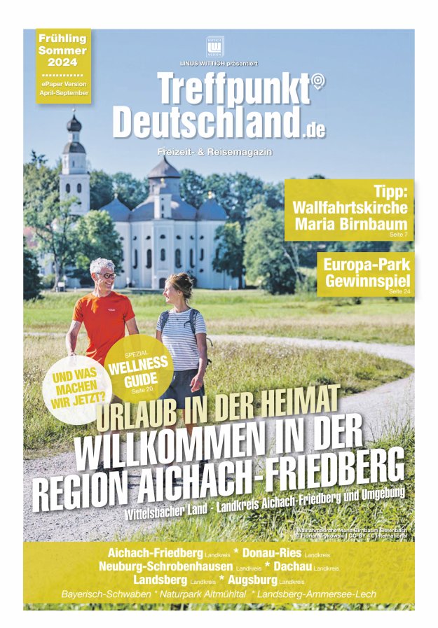 TreffpunktDeutschland Region Aichach Reisemagazin Titelblatt 01/2024