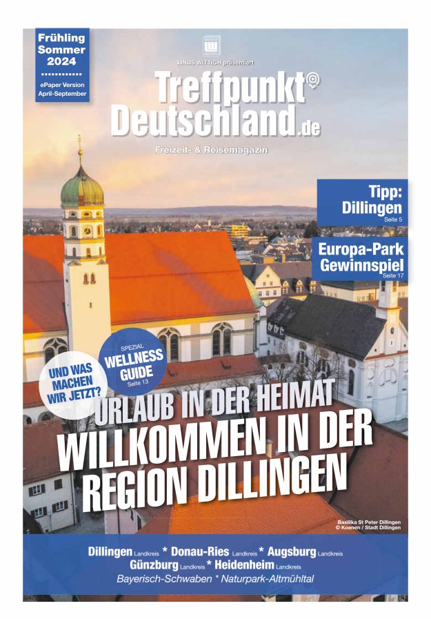 TreffpunktDeutschland Region Dillingen Reisemagazin Titelblatt 01/2024