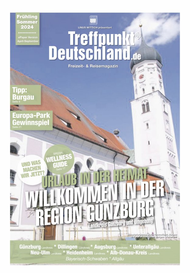 TreffpunktDeutschland Region Günzburg Reisemagazin Titelblatt 01/2024