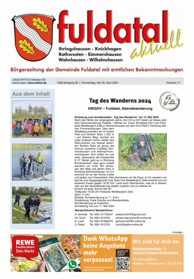 Fuldatal aktuell Titelblatt 17/2024