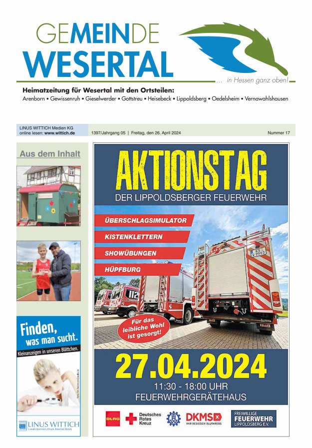 Wesertal Titelblatt 17/2024