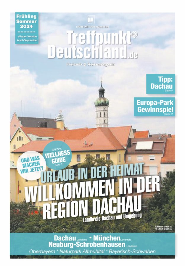 TreffpunktDeutschland Region Dachau Reisemagazin Titelblatt 01/2024