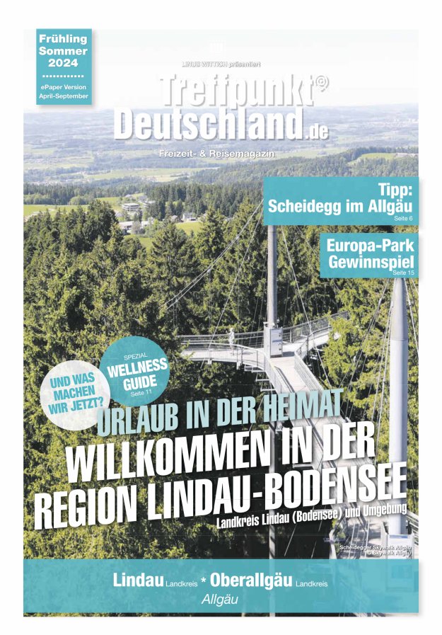 TreffpunktDeutschland Region Lindau Reisemagazin Titelblatt 01/2024